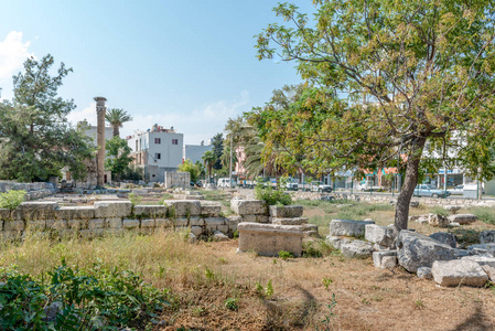 古罗马遗址的木星博物馆坐落在 Silifke, 梅尔辛, 土耳其. 在拜占庭帝国时代, 寺庙被改造成教堂