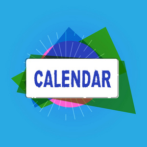 写笔记显示日历。商业照片展示页面显示天周月份的特定年份提醒