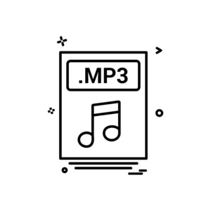 文件文件 mp3 图标矢量设计