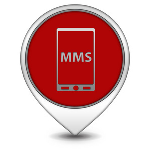 白色背景上的 mms 指针图标