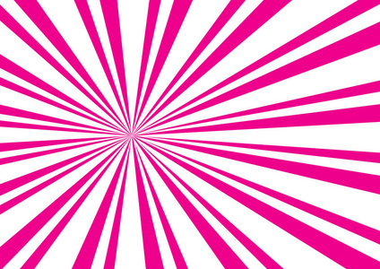 流行艺术抽象图案与明亮的粉红色的阳光在白色背景。矢量插图