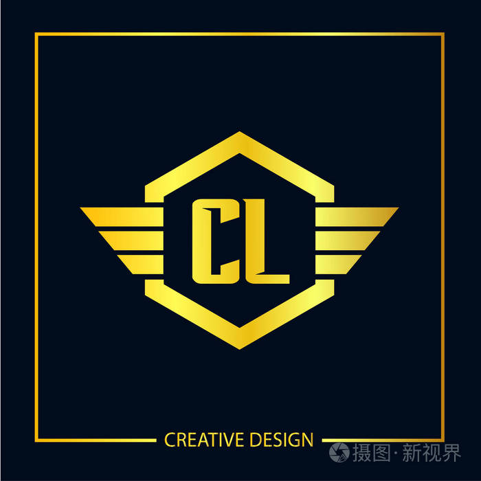 初始字母cl徽标模板设计