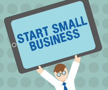 概念手写显示开始小企业。商业照片文本雄心勃勃的企业家一个新的风险投资行业