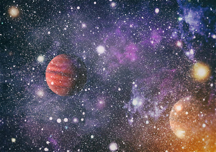 无限的星场的空间在宇宙中的小部分。这幅图像由美国国家航空航天局提供的元素