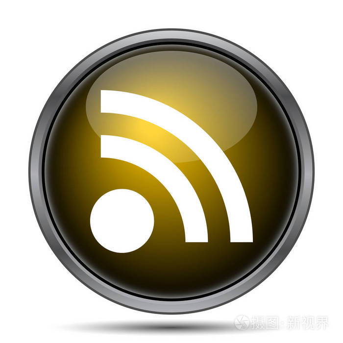 rss符号图标白色背景上的互联网按钮