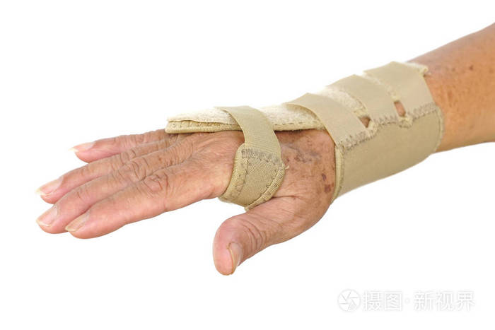 老女性手戴手手腕疗法支持手套查出在白色照片 正版商用图片0atjn7 摄图新视界 老女性手戴手手腕疗法支持手套查出在白色照片 正版商用图片0atjn7 摄图新视界
