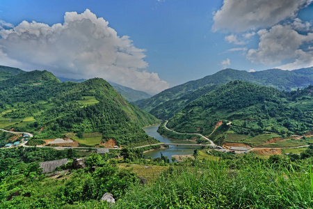 越南西北部萨帕区班河村图片