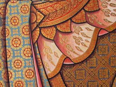 乡镇墙体绘画墙体艺术绘画中庙泰国.关于罗摩衍那 ep 绘画照片