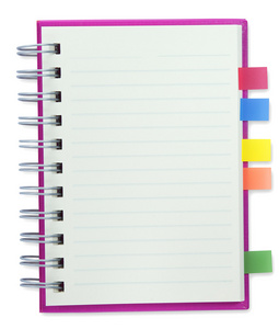 粉红色的空白笔记本封面