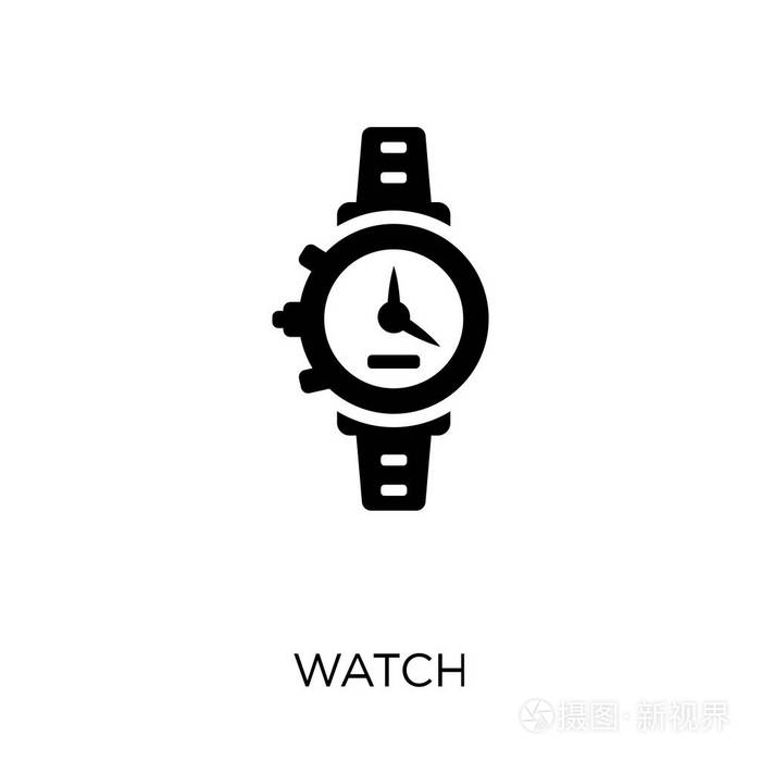 观看图标.从 time 管理网集合中进行的手表符号设计