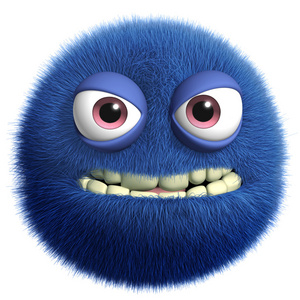 蓝色可爱的怪兽照片