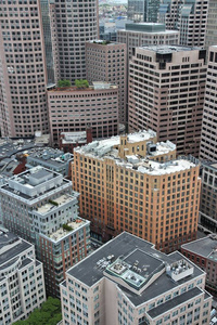 波士顿市中心的办公楼美国马萨诸塞州的城市