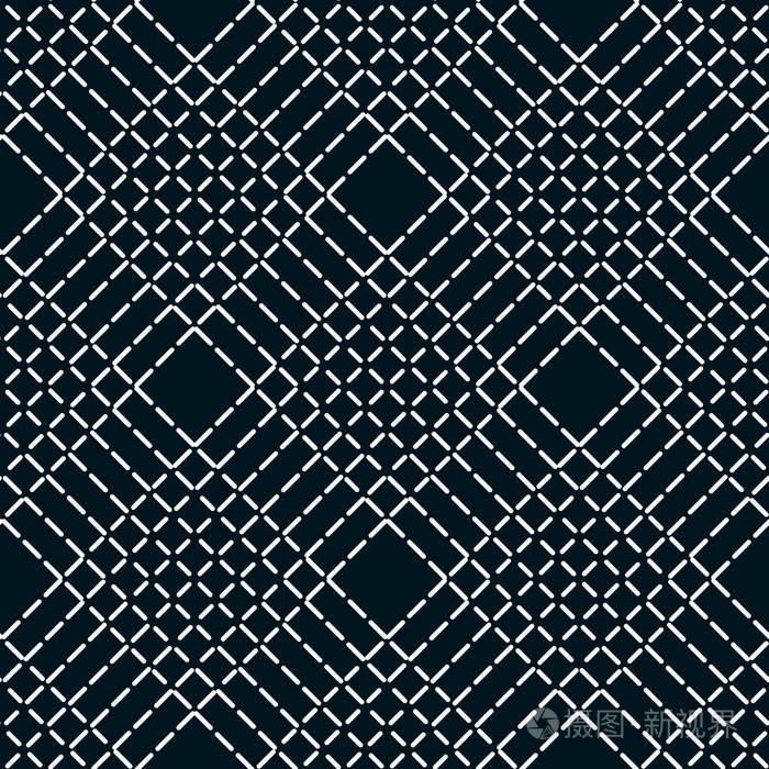 抽象的几何图案与线条, 菱形一个无缝的矢量背景.蓝黑色纹理 eps10