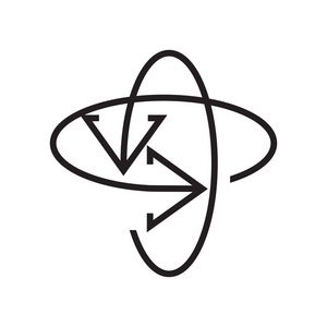 原子图标矢量符号和符号在白色背景下被隔离