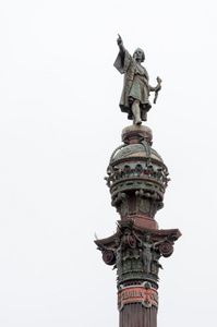 热那亚科伦坡纪念碑在巴塞罗那