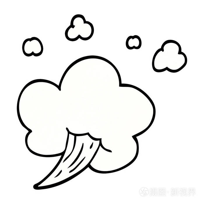 动画片涂鸦阵风的空气