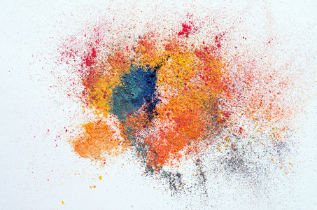 白底红薯粉白底彩色的粉末照片