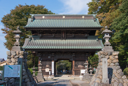 kisomon 门的日本埼玉县熊谷市，妻沼 shodenzan kangiin 寺