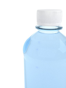 瓶装水隔离在白色背景上