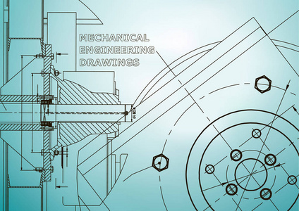 技术说明。机械工程。背景。浅蓝色