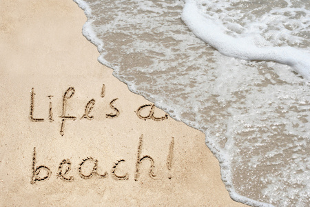 手写的生活是一个海滩文本
