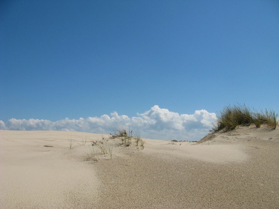 沙漠在波兰在沙滩度假莱