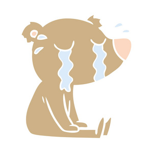 平板彩色动画片熊哭泣