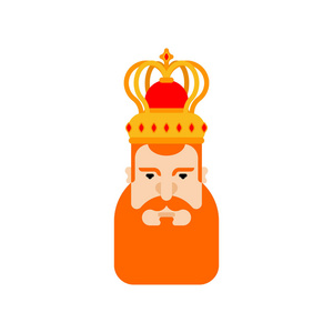 国王脸红胡子.皇家人物角色.曼特尔和皇冠帝王卡通英雄照片