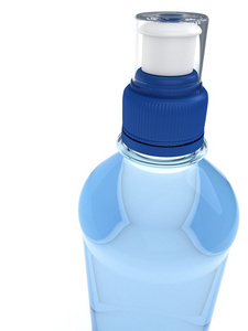 瓶装水隔离在白色背景上