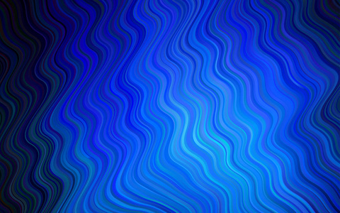 深蓝色向量背景与液体形状。在孟菲斯风格与梯度的全新彩色插图。背景纹理波浪图案
