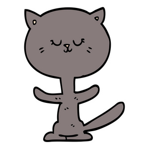 动画片涂鸦快乐猫