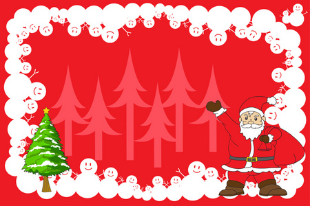 子句，礼物和装饰和圣诞老人圣诞树