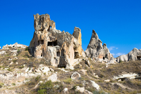 在 capadocia 的岩石群