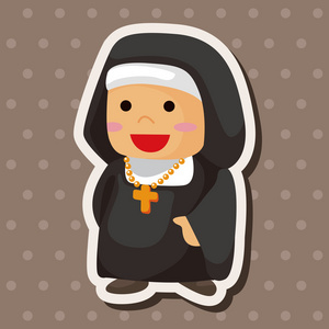 牧师和修女的主题元素