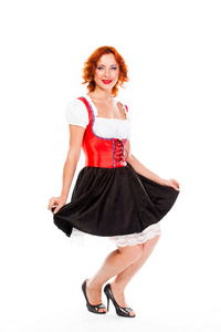 巴伐利亚传统服饰的女人