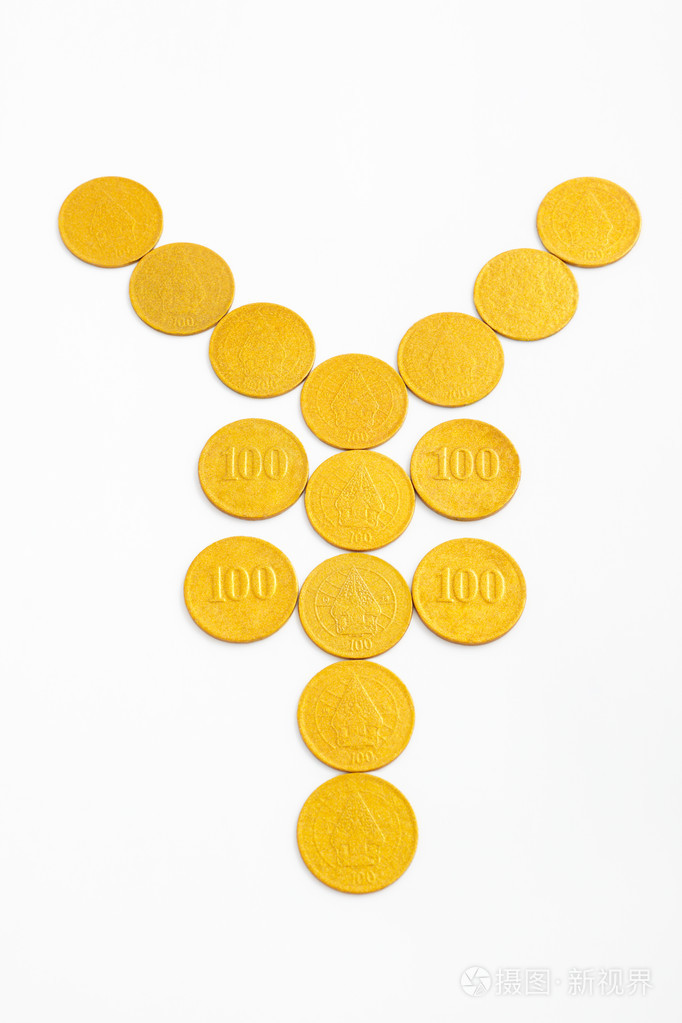 日元形状从金币
