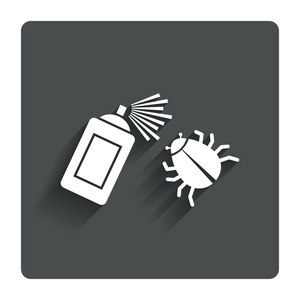 bug 消毒标志图标。熏蒸符号