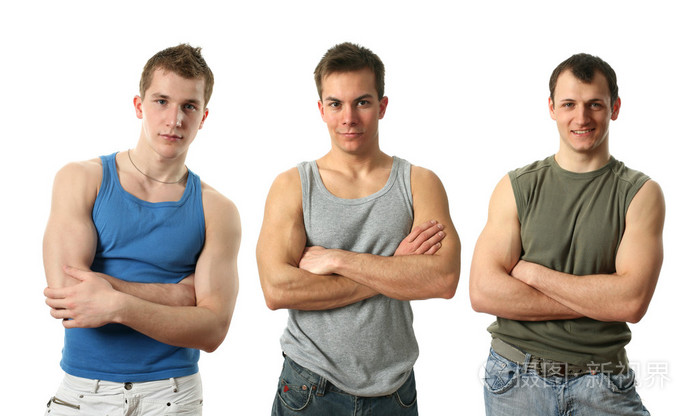 三个年轻性感男人照片-正版商用图片0av3c2-摄图新视界