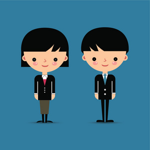 男人和女人的字符商务男人和女人字符照片