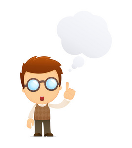 可爱的卡通天才照片