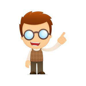 可爱的卡通天才照片