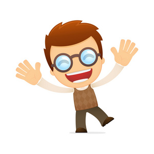 可爱的卡通天才照片