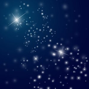 满天繁星的月亮和云彩繁星点点的夜空夜空星星银河蓝紫色的天空中繁星