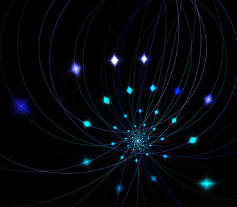 弦理论。物理过程和量子理论。量子纠缠。抽象的计算机产生了现代分形。旋转运动模式中的分形元设计