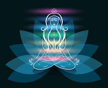 莲花打坐冥想图片
