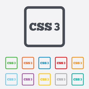 css3 签名图标。级联样式表符号