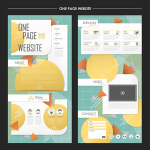 时尚的单页网站模板设计图片
