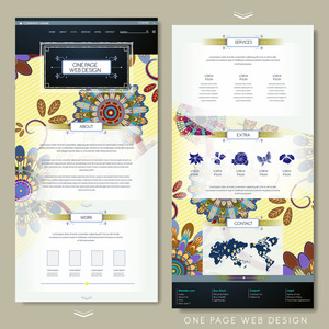 花一个页面的网站模板设计