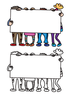 可爱的孩子们卡通隐藏的空白照片