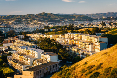 早上从双峰，San Francisco，加利福尼亚州